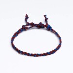 Bordo - Mavi Paraşüt İpli Unisex Bileklik - Sharadamba