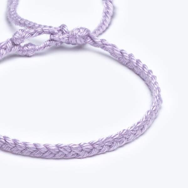 Sharadamba Eflatun Koton İpli Unisex Bileklik