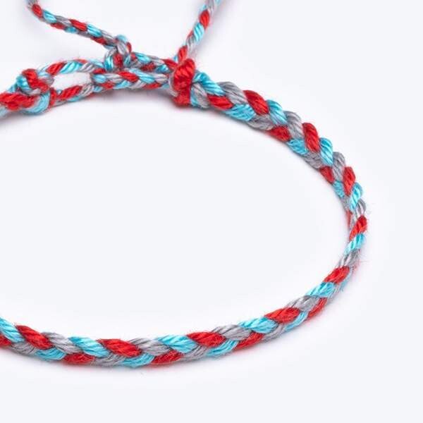 Sharadamba Koton İpli Renkli Saç Örgü Bileklik PB4754