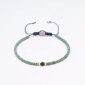 3mm Kırçıllı Turkuaz Miyuki-Gümüş-Garnet Taşı Bileklik