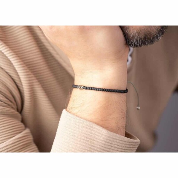 3mm Mat Siyah Miyuki-Gümüş-Labradorit Taşı Bileklik