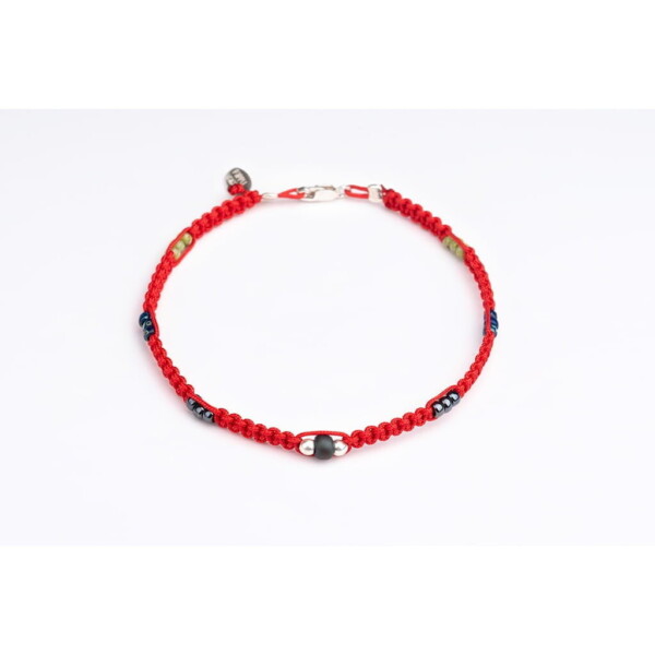 3mm Renkli Miyuki-925 Gümüş-Makrome Örgü Bileklik PB24547