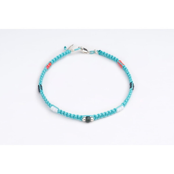 3mm Renkli Miyuki-925 Gümüş-Makrome Örgü Bileklik PB24549