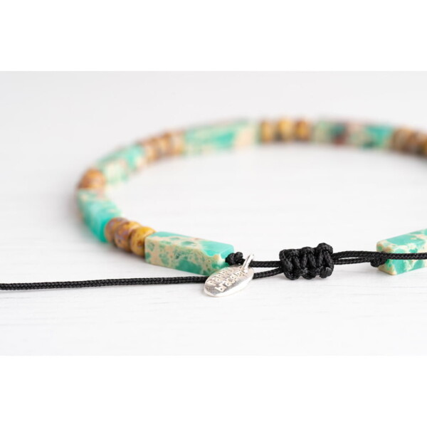 Kehribar Sarı Miyuki Boncuklu - Varisit Taşlı Bileklik PB24455