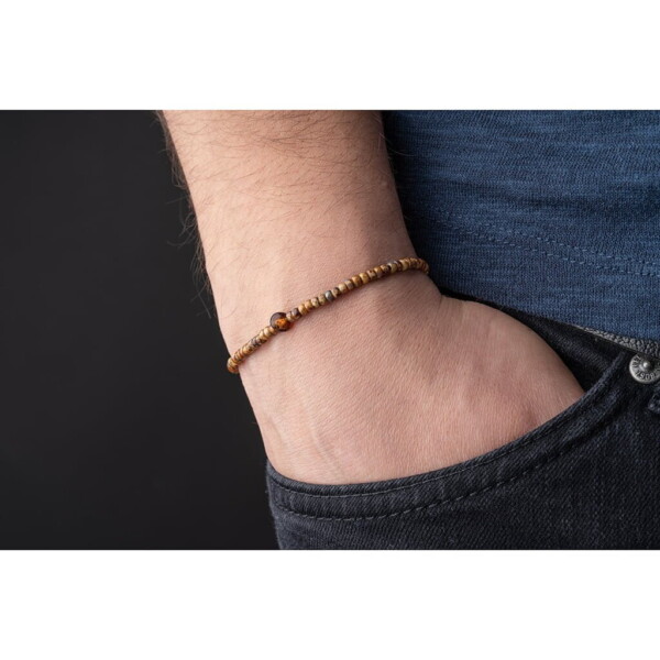 4mm Kehribar Taşı-Kehribar Sarı Miyuki Boncuk Bileklik