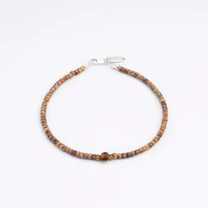 4mm Kehribar Taşı-Kehribar Sarı Miyuki Boncuk Bileklik