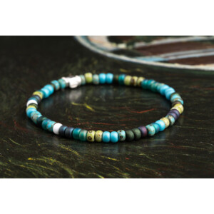 Miyuki Boncuklu - 925 Gümüş - Tamtur Bileklik - Renkli