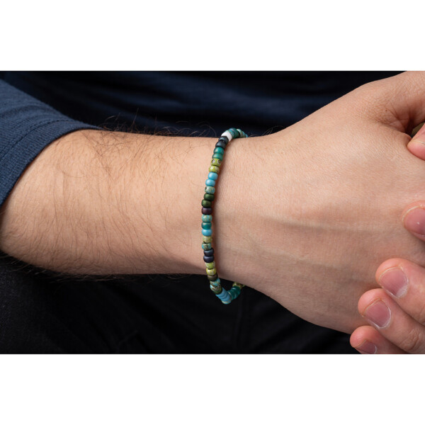 Miyuki Boncuklu - 925 Gümüş - Tamtur Bileklik - Renkli