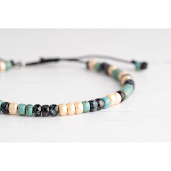 4mm Renkli Miyuki Boncuk-925 Ayar Gümüş Bileklik