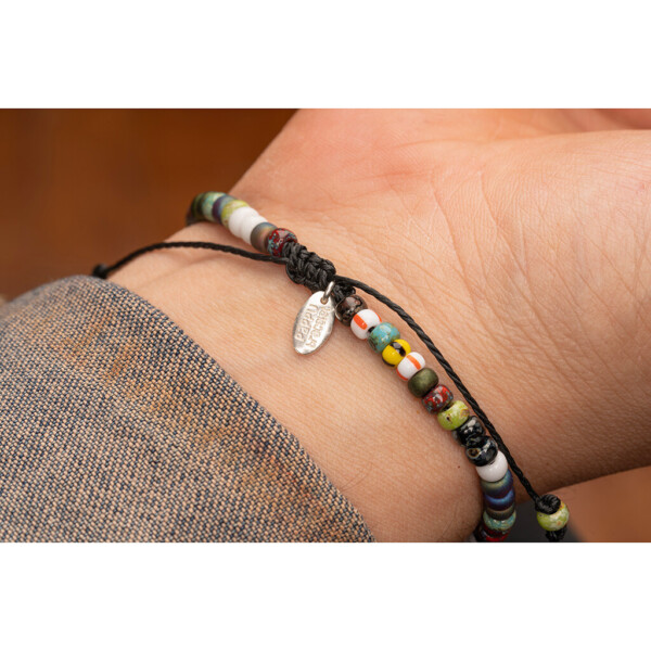 4mm Renkli Miyuki Boncuk-925 Gümüş Bileklik PB24779