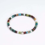 4mm Renkli Miyuki Boncuk-925 Gümüş-Tam Tur Bileklik