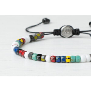 4mm Renkli Miyuki Boncuk Çek Boncuk Gümüş Bileklik