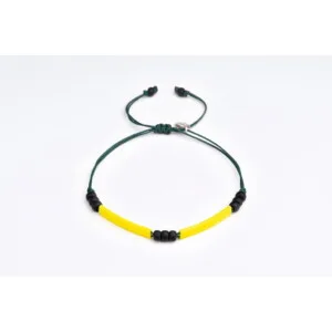 4mm Sarı Tila Miyuki-925 Gümüş-Paraşüt Bileklik PB24573