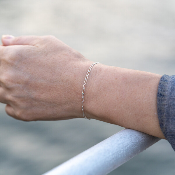 925 Ayar Gümüş Ataç Zincir Bileklik