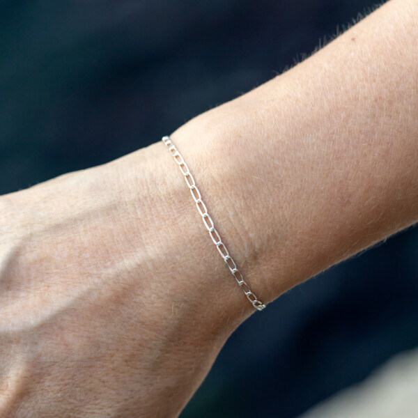 925 Ayar Gümüş Ataç Zincir Bileklik