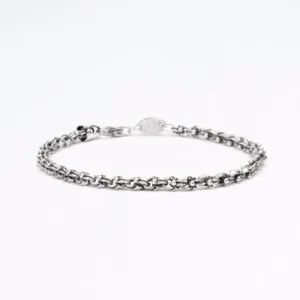 925 Ayar Gümüş – Çift Örgü Zincir Bileklik