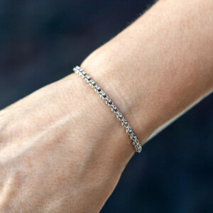 925 Ayar Gümüş – Çift Örgü Zincir Bileklik