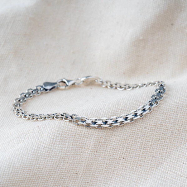 925 Ayar Gümüş – Erkek Zincir Bileklik 925 Ayar Gümüş – Erkek Zincir Bileklik