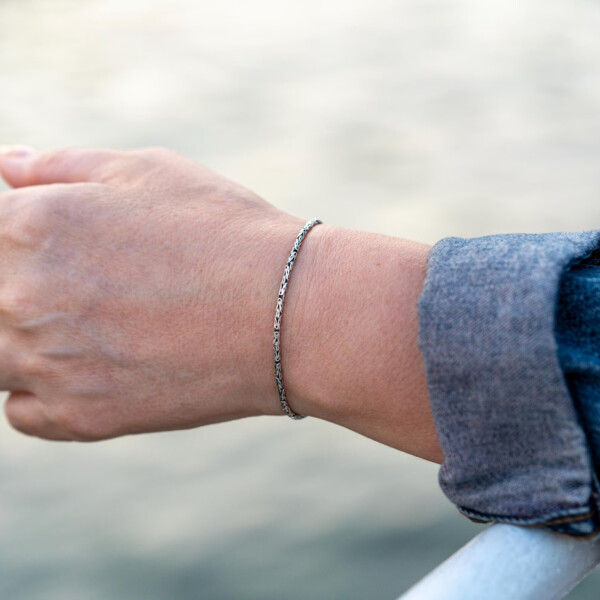 925 Ayar Gümüş Kral Zinciri Bileklik