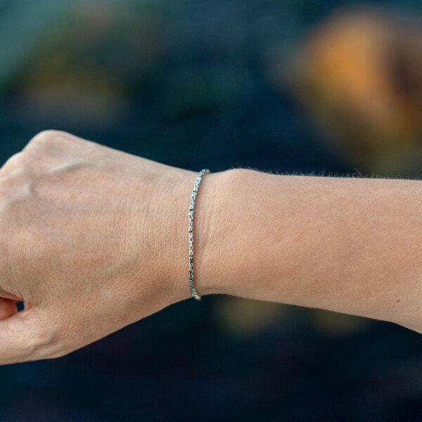 925 Ayar Gümüş Kral Zinciri Bileklik