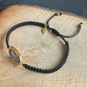 925 Gümüş Altın Kaplama Mısır Hiyeroglif Bileklik