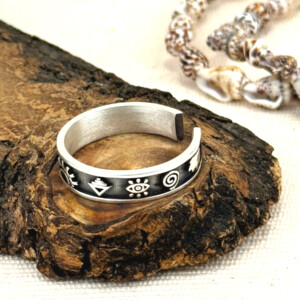 925 Gümüş Antik Sembol Erkek Yüzük