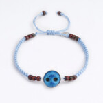 Açık Mavi Makrome Örgülü - Süryani Nazarlığı Bileklik - Düş