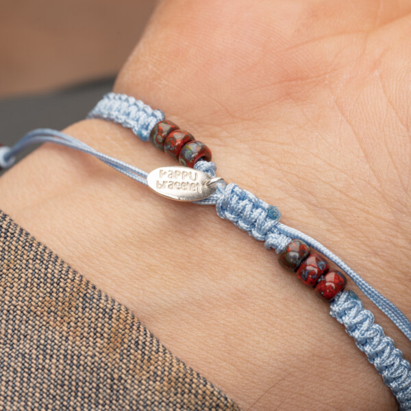 Açık Mavi Makrome Örgülü - Süryani Nazarlığı Bileklik - Düş