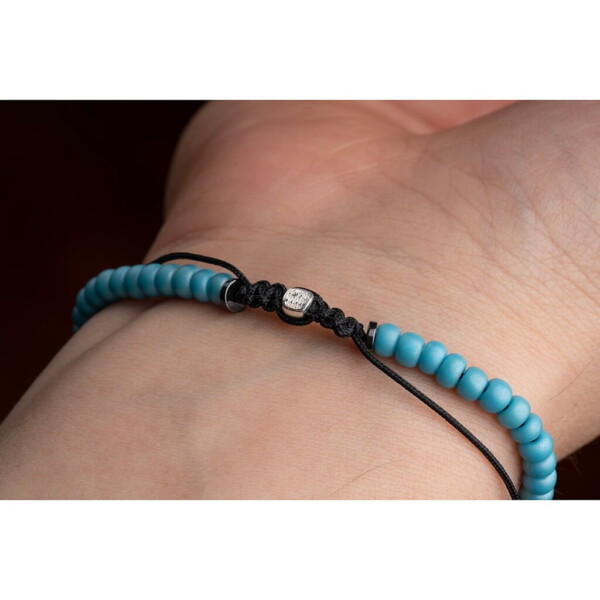 Açık Mavi Miyuki - 925 Gümüş Bileklik PB24401