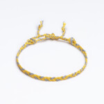 Açık Sarı - Gri Saç Örgü Bileklik - Sharadamba