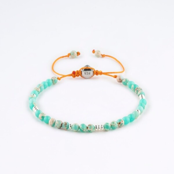 Agalmatolite Taşı + 925 Gümüş Bileklik PB23762