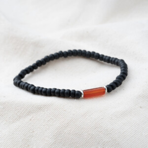 Kırmızı Akik Taşı - Miyuki Boncuklu Tamtur Bileklik - Gökçe