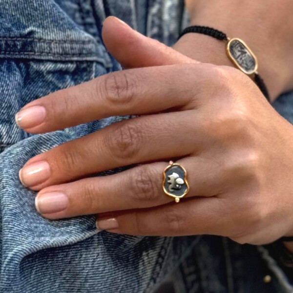 Altın Kaplama Gümüş Kadın Yüzük - Fil