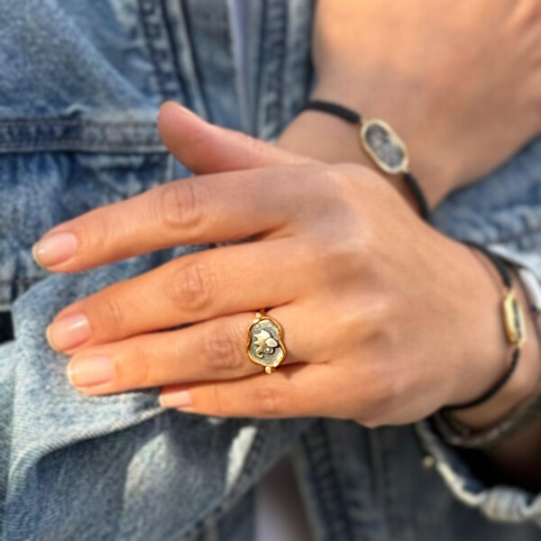 Altın Kaplama Gümüş Kadın Yüzük - Fil