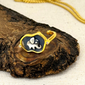 Altın Kaplama Gümüş Kadın Yüzük - Fil