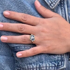 Altın Kaplama Gümüş Kadın Yüzük - Fil