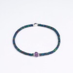 Ametist Taşı-Petrol Yeşili Renk Miyuki-Gümüş Bileklik