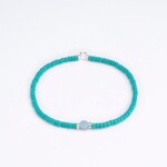 Aquamarin Taşı-Turkuaz Renk Miyuki-Gümüş Bileklik