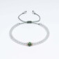 Doğal Taş + Gümüş 3mm Jade Beyaz Unisex Bileklik