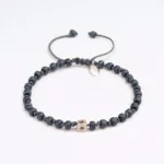 Füme Miyuki Boncuklu - 925 Gümüş Bileklik - Düğüm