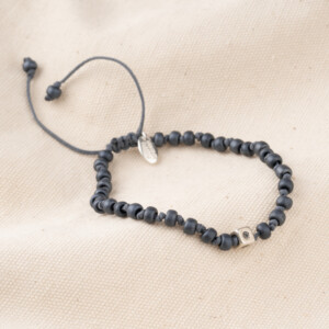 Füme Miyuki Boncuklu - 925 Gümüş Bileklik - Düğüm