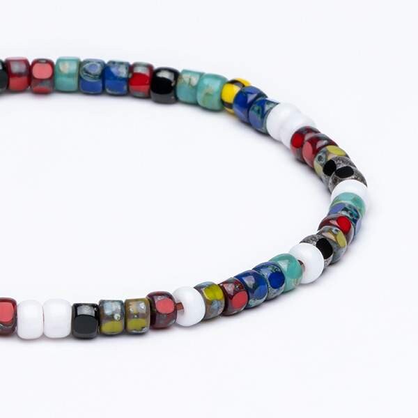 4mm Miyuki ve Çek Boncuklu Renkli Bileklik - Heybeliada