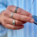 925 Gümüş ve Turkuaz Taşlı Göz Yüzük