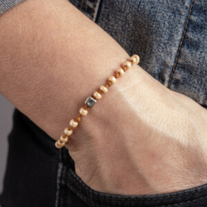 İnci Miyuki Boncuklu - 925 Gümüş Bileklik - Düğüm