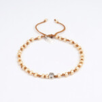 İnci Miyuki Boncuklu - 925 Gümüş Bileklik - Düğüm