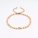 İnci Miyuki Boncuklu - 925 Gümüş Bileklik - Düğüm