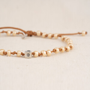 İnci Miyuki Boncuklu - 925 Gümüş Bileklik - Düğüm