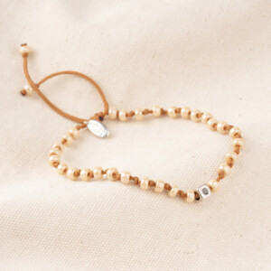 İnci Miyuki Boncuklu - 925 Gümüş Bileklik - Düğüm