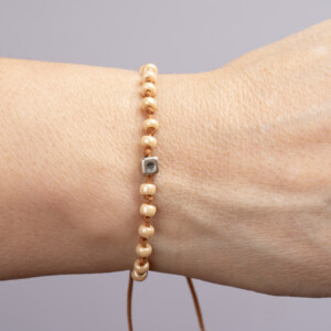 İnci Miyuki Boncuklu - 925 Gümüş Bileklik - Düğüm