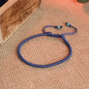 İndigo Mavi Paraşüt İpli Afrika Örgü Bileklik – Kilimanjaro